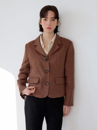 Basic Linen Jacket (Short) - Brown - sisterhood - Modalova