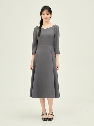 Cutout Shoulder Flare dress GP8A0OP311 - JJ JIGOTT - Modalova