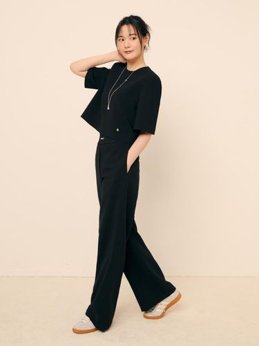 Embroidered BANDING Wide Pants GP8A0SLR11 - JJ JIGOTT - Modalova