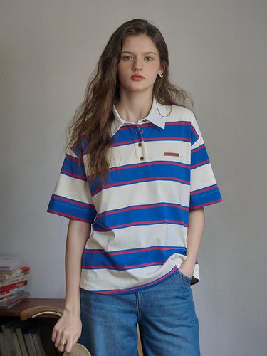 SR_Casual striped short sleeve top - Simple Retro - Modalova