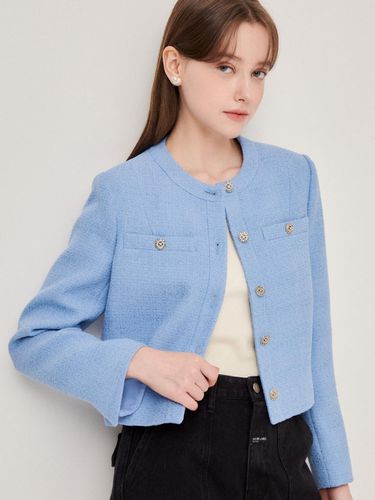 Cuffs Detail Cropped Tweed Jacket GN9A0JKJ5 - JJ JIGOTT - Modalova