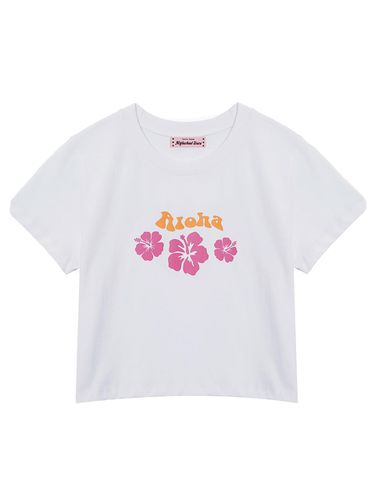 Wave Aloha Cropped T-shirt_White - HIGHSCHOOLDISCO - Modalova