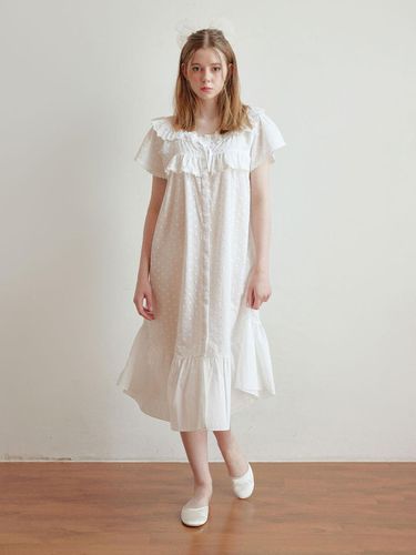 Simona cotton embroidery short-sleeved dress - LUNALUZ STUDIO - Modalova