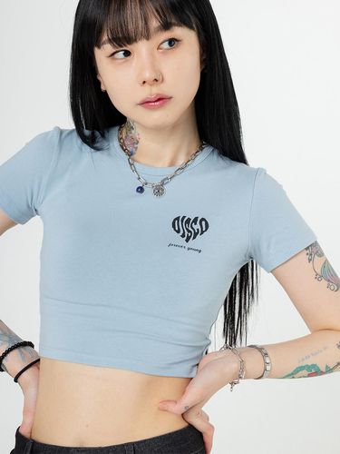 HEART DISCO CROP TOP BLUE - HIGHSCHOOLDISCO - Modalova