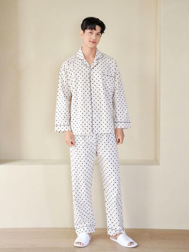 Men's Raon Cotton Crease Top and Bottom (long-slee - LUNALUZ STUDIO - Modalova