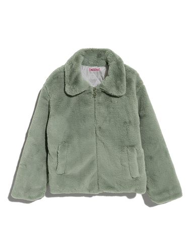 ZIP FUR JACKET_KHAKI - HIGHSCHOOLDISCO - Modalova