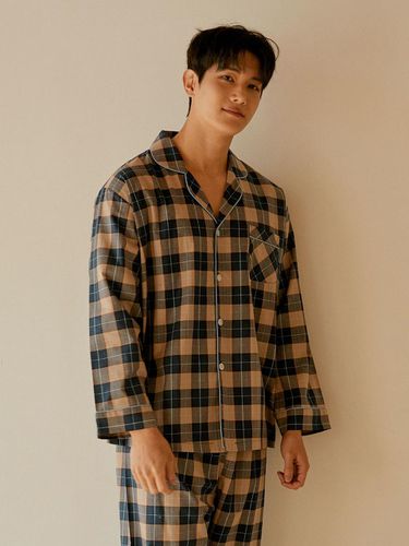 Men's London Checkered Sun-Tinted Cotton Top and B - LUNALUZ STUDIO - Modalova