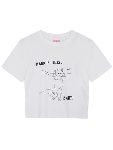 Hanging cat t-shirts_white - HIGHSCHOOLDISCO - Modalova