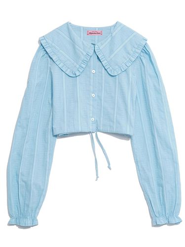 RUFFLE COLLAR BLOUSE_SKY BLUE - HIGHSCHOOLDISCO - Modalova