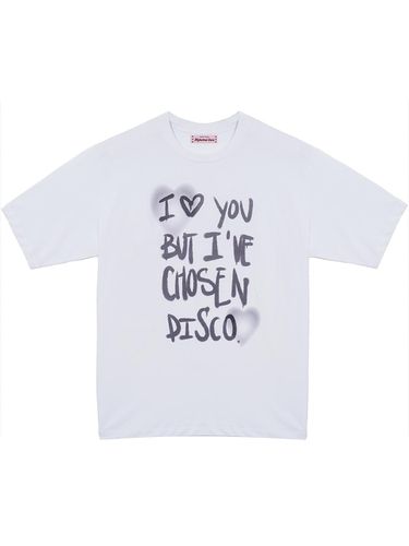 Disco Lettering Print T-Shirt_White - HIGHSCHOOLDISCO - Modalova