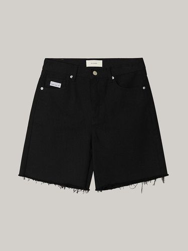 Raw Cut Cotton Shorts (black) - OWN FEATURE COLOUR.OFC - Modalova