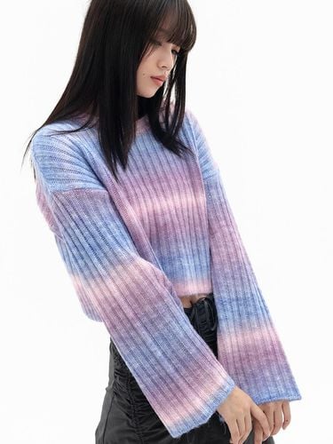 Blur Stripe Cropped Knitwear_Rainbow - HIGHSCHOOLDISCO - Modalova