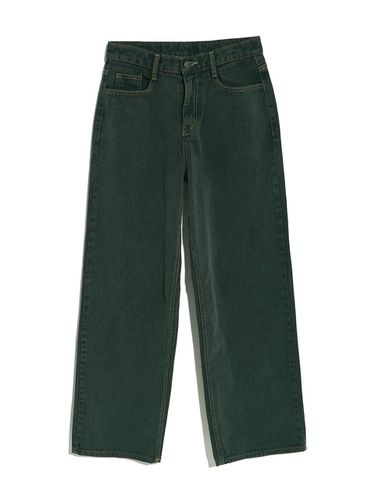 WIDE DENIM PANTS_DEEP GREEN - HIGHSCHOOLDISCO - Modalova