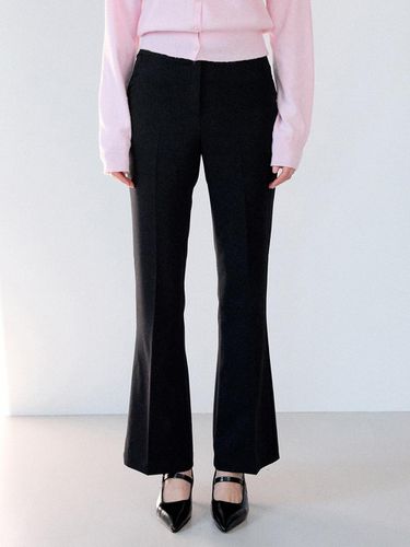 Semi Bootscut Slim Slacks - Black - sisterhood - Modalova