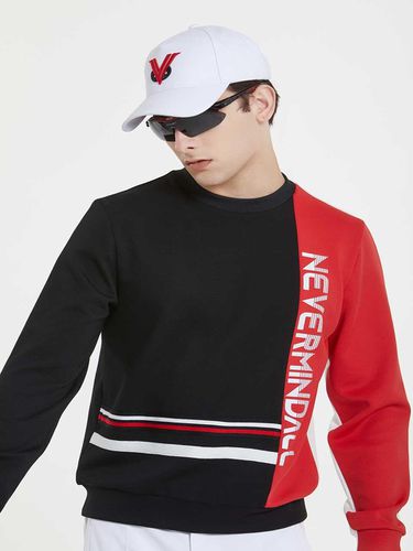 Mondi Color Block Crewneck_NM05WTS759RE - NEVERMINDALL - Modalova