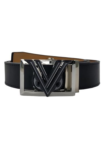 VOVO Square Glossy Buckle Leather Belt_NU00EAC023B - NEVERMINDALL - Modalova