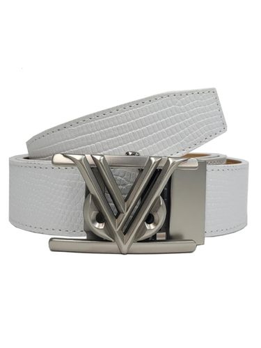 VOVO matt buckle leather belt_NU00EAC022WH - NEVERMINDALL - Modalova