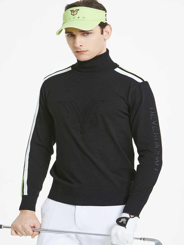 Sporining Long Turtleneck Sweater_NM05WSW753BK - NEVERMINDALL - Modalova