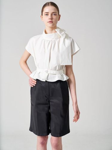 White poplin belted top - studio paul&company - Modalova