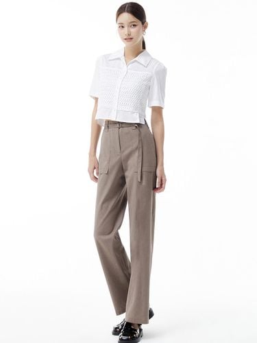 Big Pocket Belted Linen Pants ITN5WPT830 - itMICHAA - Modalova