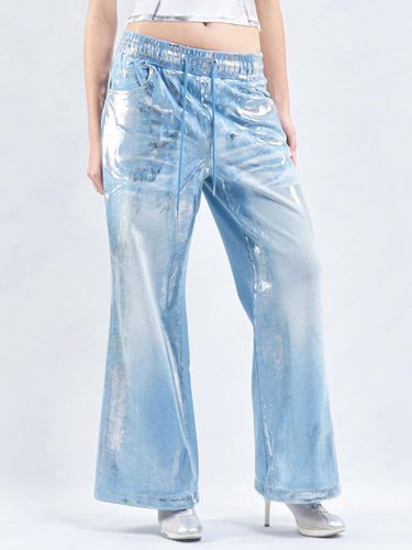 DENIM METALLIC SWEATPANTS (BLUE) - 2000 Archives - Modalova