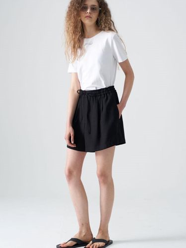 String linen shorts_Black - studio paul&company - Modalova