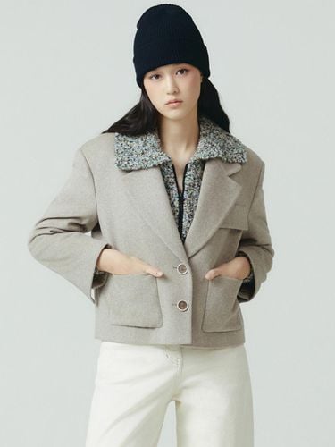 Oversized Fit Two-Burton Wool Jacket - itMICHAA - Modalova