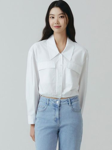 Hem String Big Pocket Shirt (2 COLOR) - itMICHAA - Modalova