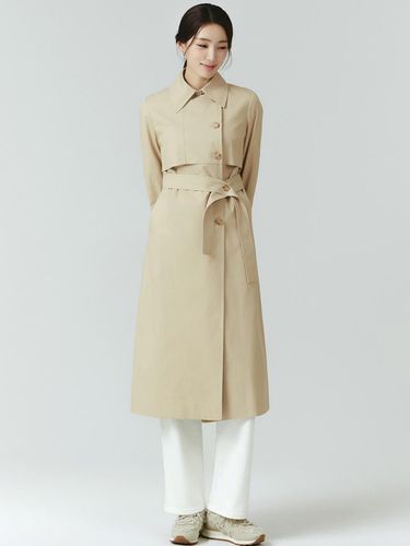 Belted Double Trench Coat ITO2YBY700 - itMICHAA - Modalova