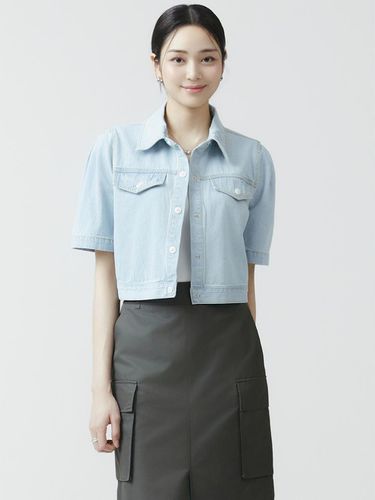 Cropped denim jacket ITO4YDJ710 (BLUE) - itMICHAA - Modalova