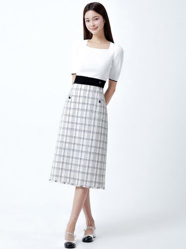 Fringed Checkered Skirt ITN4WSK760 - itMICHAA - Modalova