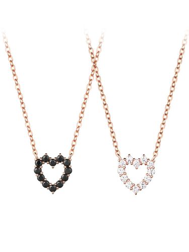 K Heart Necklace White/Black Select 1 - ROSEMONT - Modalova