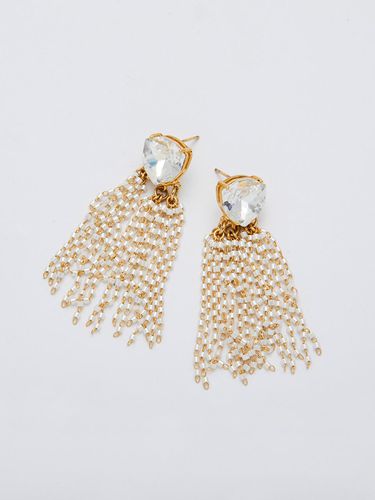 Golden Blaze Silky Long Earrings - FEVERISH - Modalova