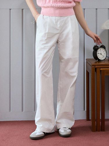 One-tuck nylon slacks [4COLORS] - DRAWFIT WOMEN - Modalova