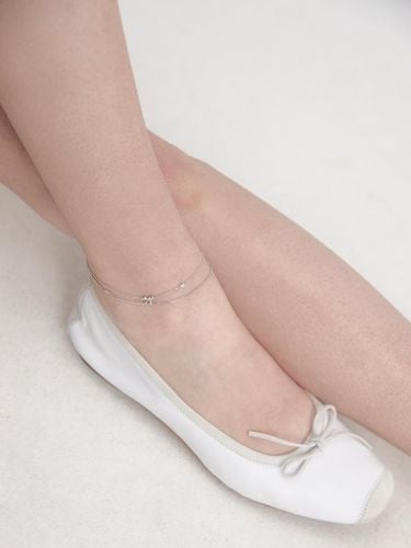 Silver ribbon two-line anklets RA24C51E - ROSEMONT - Modalova