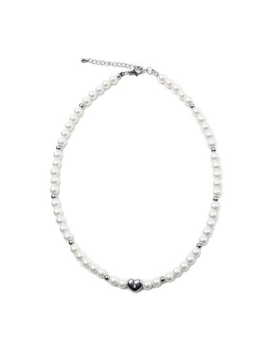 Heart Cubic Pearl Necklace - L’OMBRILLANT - Modalova