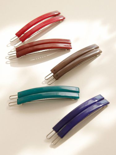 Celluloid Straight Square Hair Pin Set H01118 - J.Lauren - Modalova