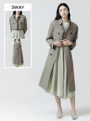 WAY Trench Coat ITN3ZBY610 (2 COLOR) - itMICHAA - Modalova