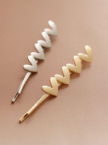 Metal Heart Bobby Hair Pin H01192 - J.Lauren - Modalova