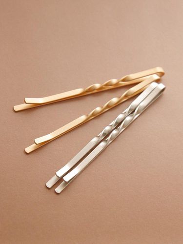 Twisty Metal Bobby Hair Pin Set H01190 - J.Lauren - Modalova