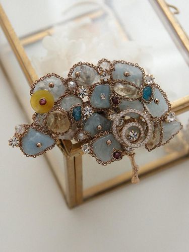 Larimar Garnet Brooch Bb0419 - J.Lauren - Modalova