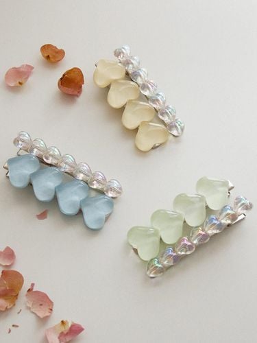 Aurora Pastel Heart Hair Pin Set H01226 - J.Lauren - Modalova