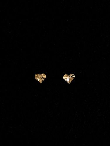 K gold heart light earrings - modernlike - Modalova