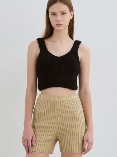 Hairy wool knit bustier top [2 COLORS] - DRAWFIT WOMEN - Modalova