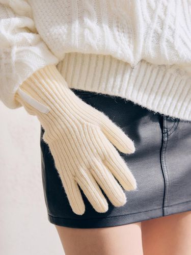 Fingerhole Ribbed Wool Long Gloves [4 COLORS] - DRAWFIT WOMEN - Modalova