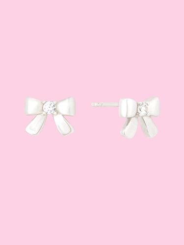 Marvell Ribbon Cubic Earring - L’OMBRILLANT - Modalova