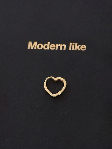 K gold / 14k Small Heart One-Touch Earrings - modernlike - Modalova