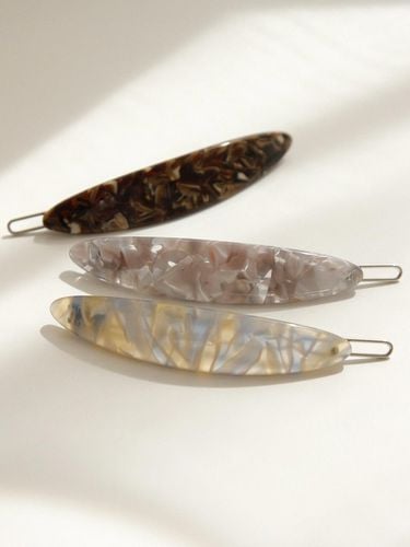 French Cellulose Oval Hair Pin H01166 - J.Lauren - Modalova