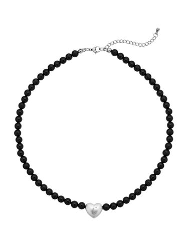 Two-Way Heart Onyx Necklace - L’OMBRILLANT - Modalova