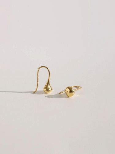 K Gold-field Silver Melt Drop Earrings - modernlike - Modalova